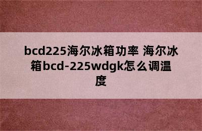 bcd225海尔冰箱功率 海尔冰箱bcd-225wdgk怎么调温度